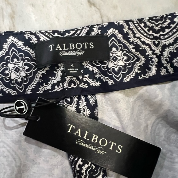 Talbots Classic Ankle Printed Side Zipper Pants! - Picture 3 of 10